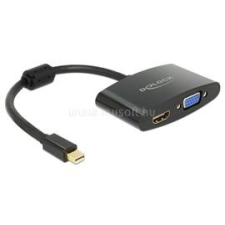 DELOCK Átalakító mini Displayport 1.1 male to HDMI/VGA female, fekete (DL65553) kábel és adapter
