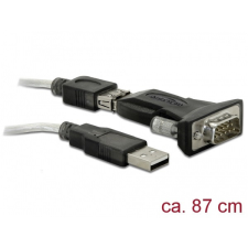 DELOCK Átalakító USB 2.0 Type-A to 1x Soros DB9 RS-232 audió/videó kellék, kábel és adapter