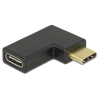  DELOCK Átalakító USB 3.1 Gen 2 Type-C male > female 90 fokos bal / jobb