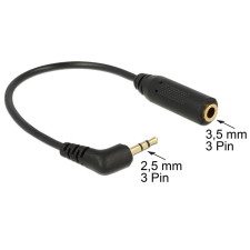 DELOCK Audio Cable Stereo jack 2,5mm 3 pin male angled &gt; Stereo jack 3,5mm 3 pin female kábel és adapter