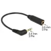 DELOCK Audio Cable Stereo jack 2, 5mm 3 pin male angled > Stereo jack 3, 5mm 3 pin female