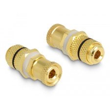 DELOCK Audio csatlakozókat összekötő adapter installációhoz, fekete gyűrűvel kábel és adapter