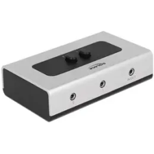 DELOCK audio switch (stereo jack, 2 port, kétirányú) kábel és adapter