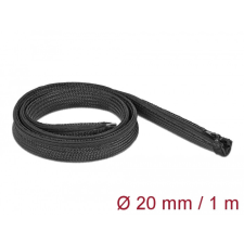 DELOCK Befont karmantyú zipzáras szorítóval 1 m x 20 mm-es fekete villanyszerelés