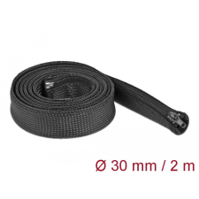 DELOCK Befont karmantyú zipzáras szorítóval 2 m x 30 mm-es fekete villanyszerelés
