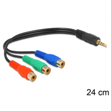 DELOCK Cable 3 x RCA female > Stereo plug 3.5 mm audió/videó kellék, kábel és adapter