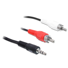 DELOCK Cable Audio 3.5 mm stereo jack male > 2x RCA male 3m (84942) kábel és adapter