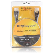 DELOCK Cable Displayport male -> HDMI male 2m (825 audió/videó kellék, kábel és adapter