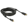 DELOCK Cable mini Displayport 1.2 male with screw > HDMI male 4K Active Black 5m (83732)