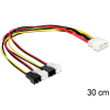 DELOCK Cable power Molex 4 pin male > 4x 2 pin fan