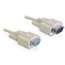 DELOCK Cable RS-232 serial Sub-D9 male / female 5m (84016) audió/videó kellék, kábel és adapter