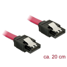DELOCK Cable SATA 6 Gb/s male straight &gt; SATA male straight 20cm Red Metal kábel és adapter