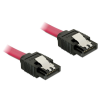 DELOCK Cable SATA 6 Gb/s male straight > SATA male straight 50cm Red Metal