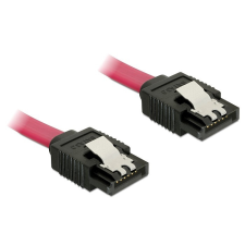 DELOCK Cable SATA 6 Gb/s male straight &gt; SATA male straight 50cm Red Metal kábel és adapter