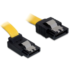 DELOCK Cable SATA 6 Gb/s male straight > SATA male upwards angled 30cm Yellow Metal kábel és adapter