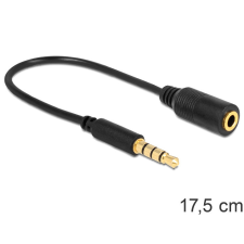 DELOCK Cable Stereo jack 3.5 mm 4 pin &gt; Stereo plug 3.5 mm 4 pin (changes the pin assignment) kábel és adapter