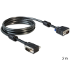 DELOCK Cable SVGA 2m male-male angled