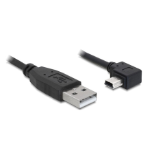 DELOCK Cable USB 2.0-A male &gt; USB mini-B 5pin male angled 0,5m kábel és adapter