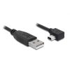 DELOCK Cable USB 2.0-A male -> USB mini-B 5pin male angled 1m (82681)
