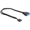 DELOCK Cable USB 2.0 pin header female > USB 3.0 pin header male 30cm