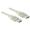 DeLock Cable USB 2.0 Type-A male > USB 2.0 Type-A male 2m Transparent