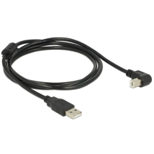 DELOCK Cable USB 2.0 Type-A male &gt; USB 2.0 Type-B male angled 1,5m Black kábel és adapter
