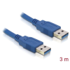DELOCK Cable USB 3.0 Type-A male > USB 3.0 Type-A male 3m Blue