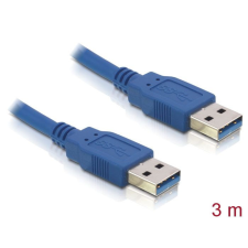 DELOCK Cable USB 3.0 Type-A male &gt; USB 3.0 Type-A male 3m Blue kábel és adapter