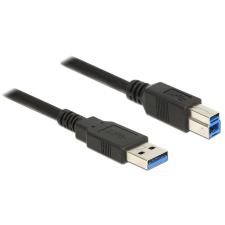 DELOCK Cable USB 3.0 Type-A male &gt; USB 3.0 Type-B male 2m Black kábel és adapter