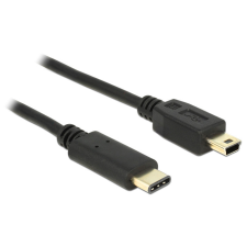  DeLock Cable USB Type-C 2.0 male &gt; USB 2.0 Type Mini-B male 2m Black kábel és adapter