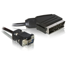 DELOCK Cable Video Scart male (output) &gt; VGA male (input) 2m kábel és adapter