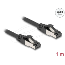 DELOCK CAT8.1 S-FTP Patch Cable 1m Black kábel és adapter