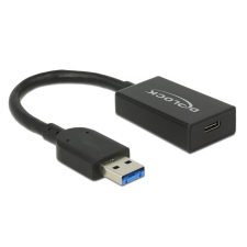 DELOCK Converter USB 3.1 Gen 2 Type-A male &gt; USB Type-C female Active 15cm Black kábel és adapter