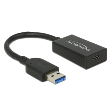 DELOCK Converter USB 3.1 Gen 2 Type-A male > USB Type-C female Active Black 15cm kábel és adapter