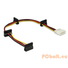 DELOCK Delock 60142 Molex apa - 4x SATA anya tápkábel 0.4m kábel és adapter