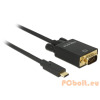 DELOCK Delock 85261 USB-C - VGA (apa - apa) kábel 1m - Fekete