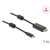 DELOCK DeLock Active USB Type-C to HDMI Cable (DP Alt Mode) 4K 60 Hz 1m Black