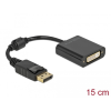 DELOCK Delock Adapter DisplayPort 1.1-dugós csatlakozó DVI-csatlakozóhüvely passzív fekete