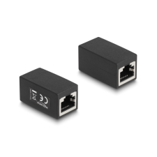 DELOCK Delock Adapter RJ45 anya - RJ45 anya Cat.6, fekete egyéb hálózati eszköz