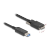 DELOCK Delock Aktív optikai kábel USB 10 Gbps-A apa > USB 10 Gbps Micro-B Típusú dugó csavarokkal ellátott 15 m