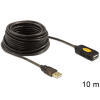 DELOCK Delock Aktív USB 2.0 hosszabbító kábel 10m (82446)