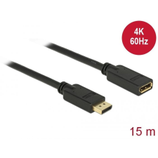 DELOCK DeLock DisplayPort 1.2 extension cable 4K 60 Hz 15m Black kábel és adapter