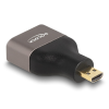 DELOCK Delock HDMI adapter Micro-D apa - A anya 8K 60 Hz szürke fém