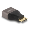 DELOCK Delock HDMI adapter Mini-C apa - A anya 8K 60 Hz szürke fém