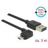 DELOCK Delock Kábel, EASY-USB 2.0-s A-típusú csatlakozódugó > EASY-USB 2.0-s Micro-B típusú csatlakozódugó,