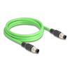 DELOCK Delock Kábel M12 A kódolt 8 tűs apa - apa PUR (TPU) 2 m