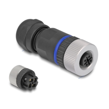 DELOCK Delock M12 Csatlakozó A-kódolású, 4 tűs anya csavarozható kapcsolat egyéb hálózati eszköz