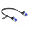 DELOCK Delock RJ45 lapos patch kábel apa - apa Cat.6A flexibilis 0,25 m fekete