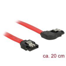 DELOCK DeLock SATA 6 Gb/s Cable straight to right angled 20cm Red kábel és adapter