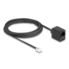 DELOCK Delock Telefonkábel RJ11 apa - RJ45 anya, fekete, 3 m kábel és adapter